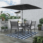 Conjunto para Jardim 6 Peças Aço Rono Cinza Naterial