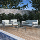 Conjunto para Jardim Alumínio Henio 4 peças Cinza Naterial