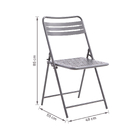 Conjunto para Jardim Aparador com 2 Cadeiras Dobráveis Aço Cinza Café II Naterial