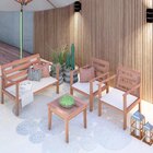 Conjunto Para Jardim Com 1 Sofá 2 Poltronas 1 Mesa De Centro