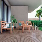 Conjunto Para Jardim Com 1 Sofá 2 Poltronas 1 Mesa De Centro