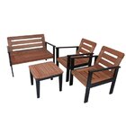 Conjunto Para Jardim Com 1 Sofá 2 Poltronas 1 Mesa De Centro