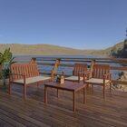 Conjunto Para Jardim Com Mesa Lateral, 2 Poltronas E Banco Em