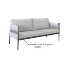 Conjunto para Jardim Henio Alumínio 4 peças Cinza Naterial