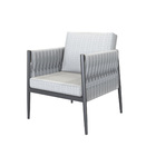 Conjunto para Jardim Henio Alumínio 4 peças Cinza Naterial