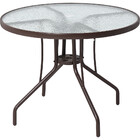 Conjunto Para Jardim Mesa Com Tampo De Vidro E 4 Cadeiras E O