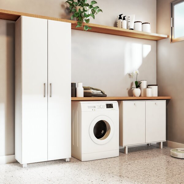 Conjunto Para Lavanderia 2 Peças 4 Portas Branco