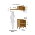 Conjunto Para Lavanderia Com 3 Peças 100% Mdf Vicenza Espress