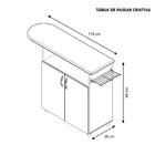 Conjunto Para Lavanderia Com Armário Multiuso E Tabua De Pass