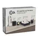 Conjunto para Pia de Cozinha 4 Peças Plástico Preto Basic&Flat Coza