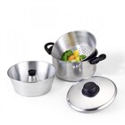 Conjunto Para Pudim E Legumeira Alumínio Polido Alumínio