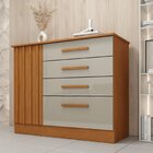 Conjunto Para Quarto 1 Guarda Roupa 6 Portas Com Espelho 1 Cô