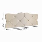 Conjunto Para Quarto Cabeceira Casal 1,40 Realeza Areia Com 2