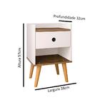 Conjunto Para Quarto Cabeceira Casal 1,40 Realeza Areia Com 2