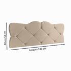 Conjunto Para Quarto Cabeceira Casal 1,40 Realeza Bege Com 2