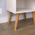 Conjunto Para Quarto Cabeceira Casal 1,40 Realeza Bege Com 2