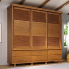 Conjunto Para Quarto Casal Com Cama King E Guarda-roupa 3 Por