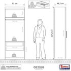 Conjunto Para Quarto Com Guarda Roupa Modular Gênova Plus Ipê