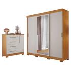 Conjunto Para Quarto Com Guarda-roupa Nt5020 E Cômoda Nt5185
