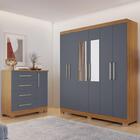 Conjunto Para Quarto Com Guarda-roupa Nt5190 E Cômoda Nt5185