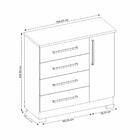 Conjunto Para Quarto Com Guarda-roupa Nt5190 E Cômoda Nt5185