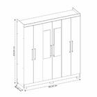 Conjunto Para Quarto Com Guarda-roupa Nt5190 E Cômoda Nt5185