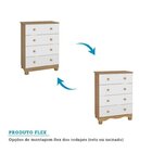 Conjunto Para Quarto De Bebê Berço 2 Em 1 Cloe Cômoda 4 Gavet