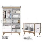 Conjunto Para Quarto De Bebê Berço E Guarda-roupas Branco E J