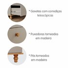 Conjunto Para Quarto De Bebê Berço Mini Cama Cômoda 3 Gavetas