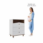 Conjunto Para Quarto De Bebê Berço Mini Cama Cômoda 3 Gavetas