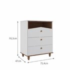 Conjunto Para Quarto De Bebê Berço Mini Cama Cômoda 3 Gavetas