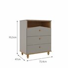 Conjunto Para Quarto De Bebê Berço Mini Cama Cômoda 3 Gavetas