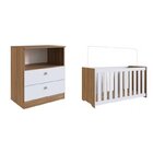 Conjunto Para Quarto De Bebê Com Berço Moisés E Cômoda 2 Gave