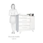 Conjunto Para Quarto De Bebê Com Cômoda Berço E Prateleira Re