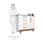 Conjunto Para Quarto De Bebê Com Cômoda E Berço Retrô  Branco