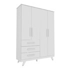 Conjunto Para Quarto De Bebê Com Guarda Roupa 4 Portas 3 Gave
