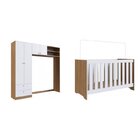 Conjunto Para Quarto De Bebê Com Guarda-roupas E Berço Americ