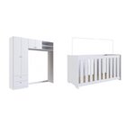 Conjunto Para Quarto De Bebê Com Guarda-roupas E Berço Com Co