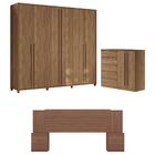 Conjunto Para Quarto De Casal Completo Abdull Jatobá