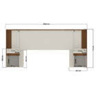 Conjunto Para Quarto De Casal Completo Tamila Jatobá Areia