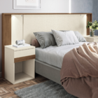 Conjunto Para Quarto De Casal Completo Tamila Jatobá Areia