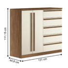 Conjunto Para Quarto De Casal Completo Tamila Jatobá Areia