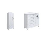 Conjunto Para Quarto Infantil Com Guarda-roupa E Cômoda Troca