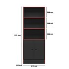 Conjunto Para Quarto Mesa E Armário Gamer Preto E Vermelho Pr