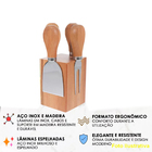Conjunto Para Queijo Com Suporte 4 Peças Unyhome Ud15091