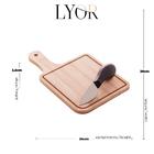 Conjunto Para Queijo Lyor De Bambu Natural 12cm X 20cm