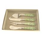 Conjunto Para Queijos  4 Peças Verde Btc