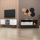 Conjunto Para Sala De Estar 2 Rack Para Tv Até 65 Polegadas C