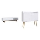 Conjunto Para Sala De Estar Aparador E Rack Estilare