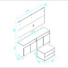 Conjunto Para Sala De Estar Br 399-brv Móveis - Branco / Cast